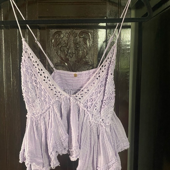 Free People Lilac Eyelet Camisole - Picture 3 of 4
